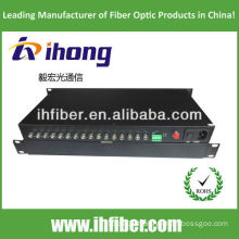 Fiber Optic Video Converter 16 channels singlemode 20/40/60km high end quality